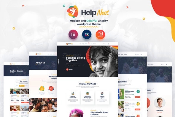 Helpnest - Charity Elementor Template Kit 1.0.0