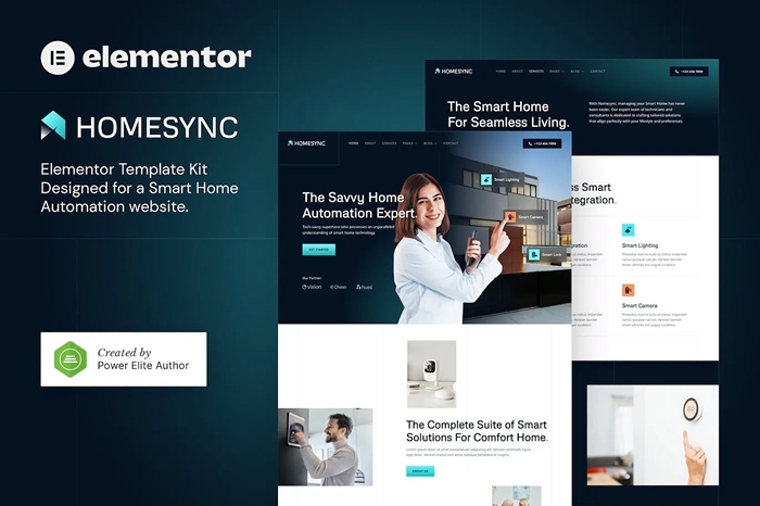 Homesync – Smart Home Automation Elementor Template Kit 1.0.0