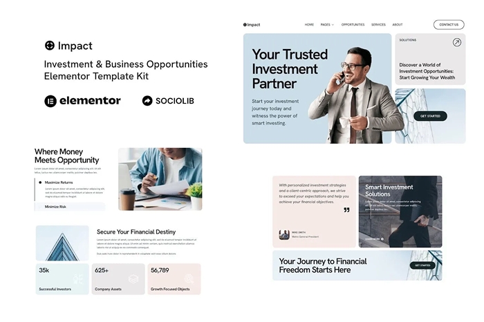 Impact – Investment & Business Opportunities Elementor Template Kit 1.0.0