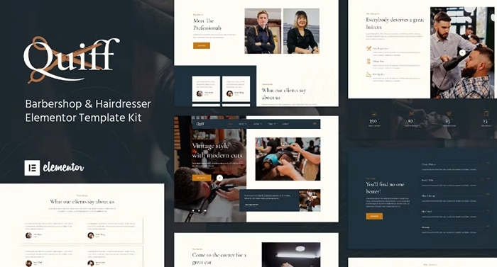 Quiff - Barbershop & Hairdresser Elementor Template Kit 1.0.0