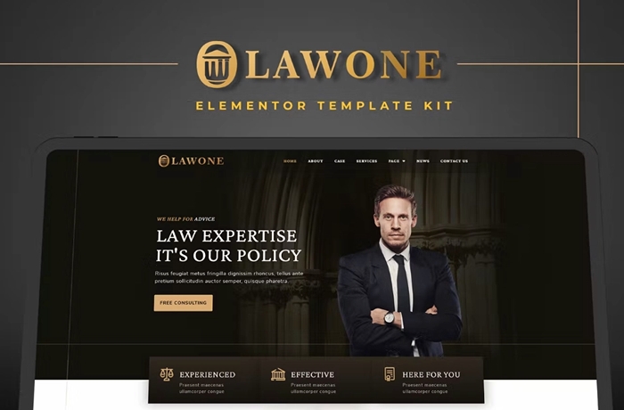 Lawone – Legal & Law Firm Elementor Template Kit 1.0.0