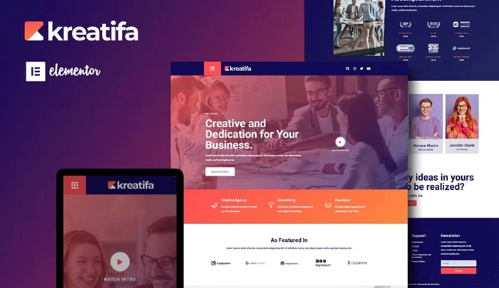 Kreatifa – Creative Digital Agency Elementor Template Kit 1.0.0