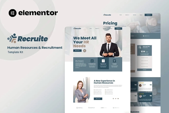 Recruite – Human Resources & Recruitment Elementor Template Kit 1.0.0