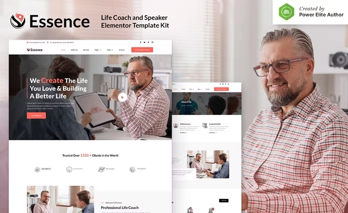 Essence – Life Coach & Speaker Elementor Template Kit 1.0.0