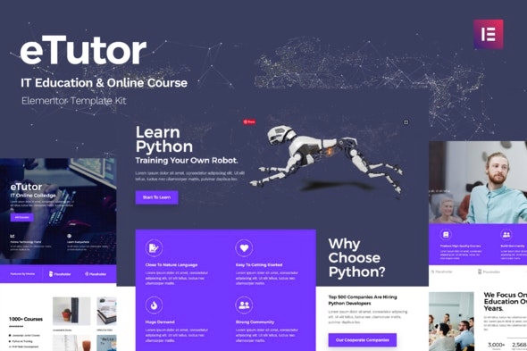 eTutor – Education & Online Course Elementor Template Kit 1.0.0