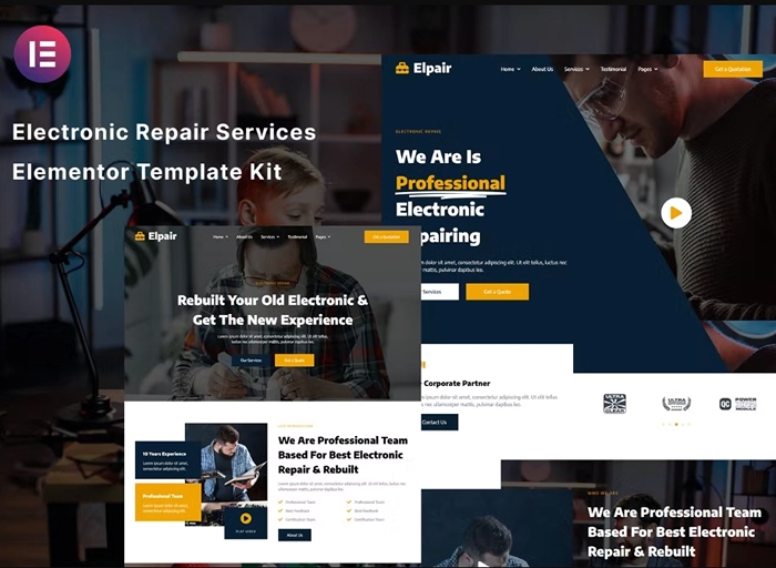 Elpair - Electronic Repair Services Elementor Template Kit 1.0.0