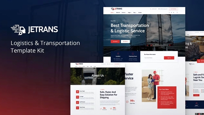 Jetrans – Logistics & Transportation Elementor Template Kit 1.0.0