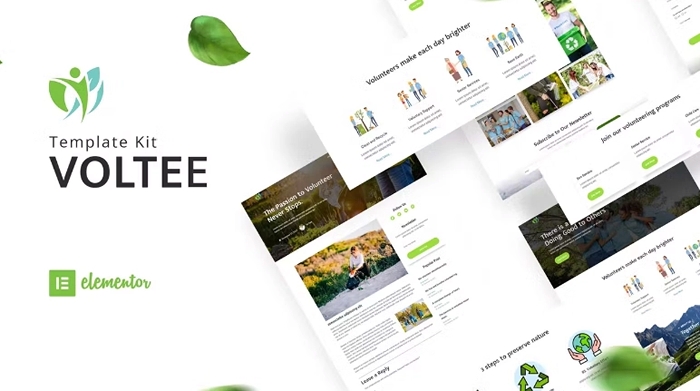 Voltee – Volunteering Service Elementor Template Kit 1.0.0