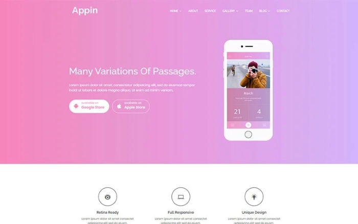 Appin – Apps Responsive WordPress Theme 1.0.0