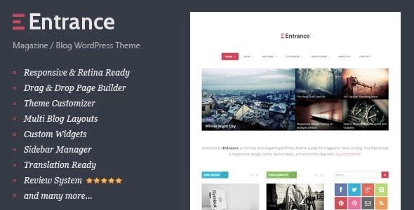 Entrance – WordPress Theme for Magazine and Review 1.6