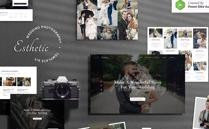 Esthetic – Wedding Photography Elementor Template Kit 1.0.0