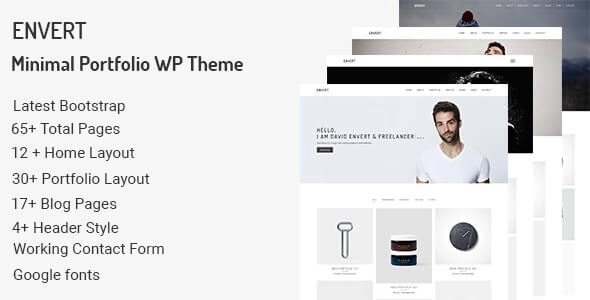 Envert – Minimal Portfolio WordPress Theme 1.0