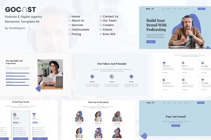 Gocast – Podcast & Digital Agency Template Kit 1.0.0
