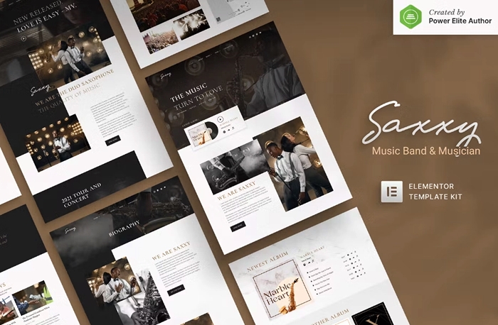 Saxxy – Music Band & Musician Elementor Template Kit 1.0.0