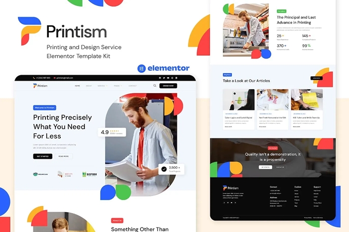 Printism – Printing and Design Service Elementor Template Kit 1.0.0