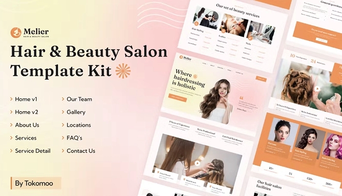 Melier – Hair & Beauty Salon Elementor Template Kit 1.0.0