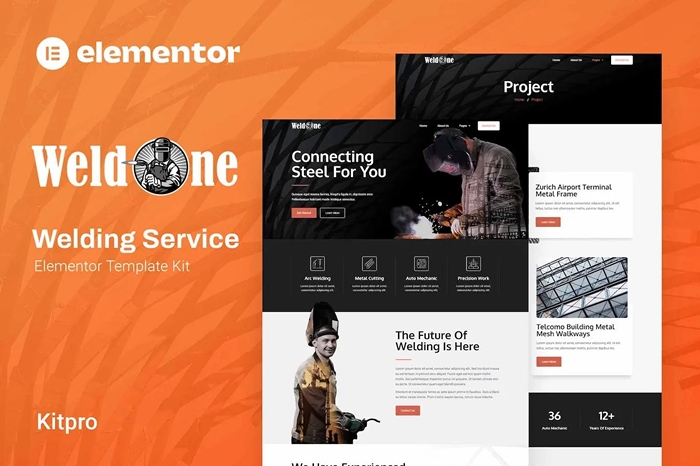 Weldone – Welding Service Elementor Template Kit 1.0.0