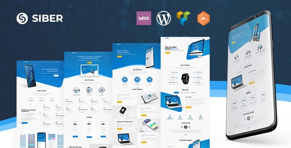 Siber – SaaS Software & Mobile App WordPress Theme 1.0.0