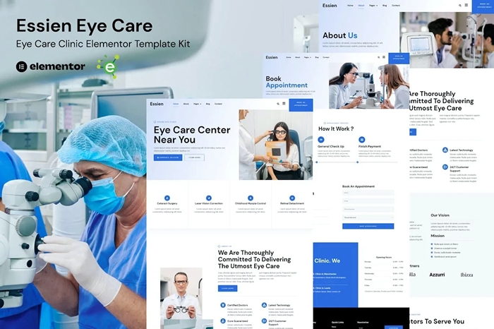 Essien – Eye Care Clinic Elementor Template Kit 1.0.0