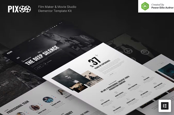 Pixoo – Film Maker & Movie Studio Elementor Template Kit 1.0.0