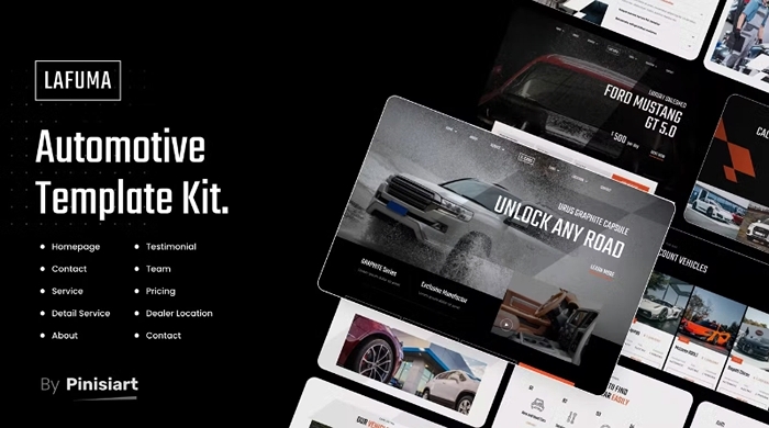 Lafuma – Car Rental & Auto Dealer Elementor Template Kit 1.0.0