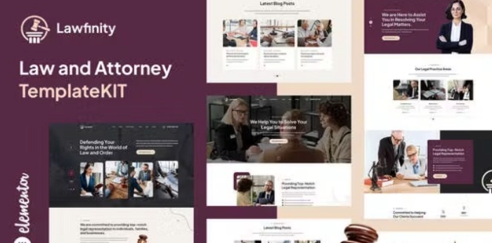 Lawfinity – Law & Attorney Elementor Template Kit 1.0.0