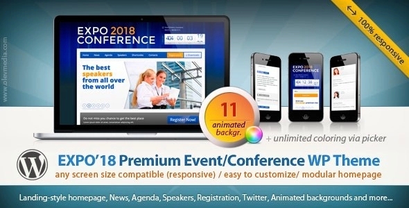 Expo18 Responsive Event Conference WP Theme 1.2.4