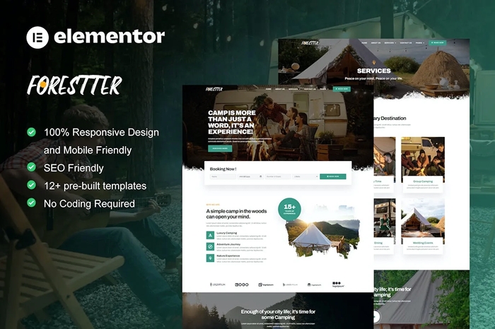 Forestter – Camping & Adventure Elementor Template Kit 1.0.0