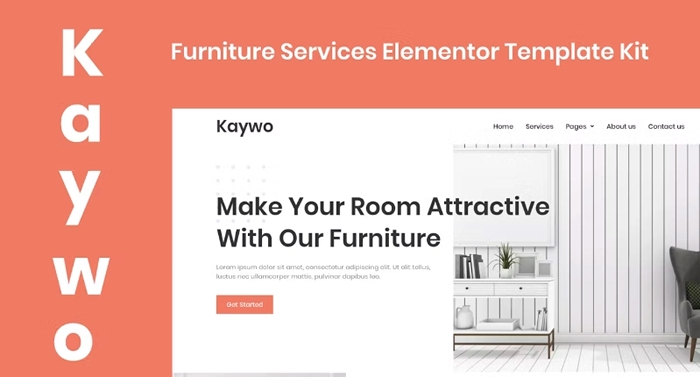 Kaywo – Furniture Services Elementor Template Kit 1.0.0