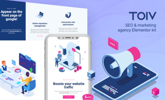 Toiv – SEO & Marketing Agency Elementor Template Kit 1.0.0