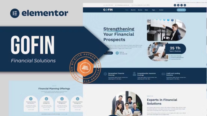 Gofin - Financial Solutions Elementor Template Kit 1.0.0