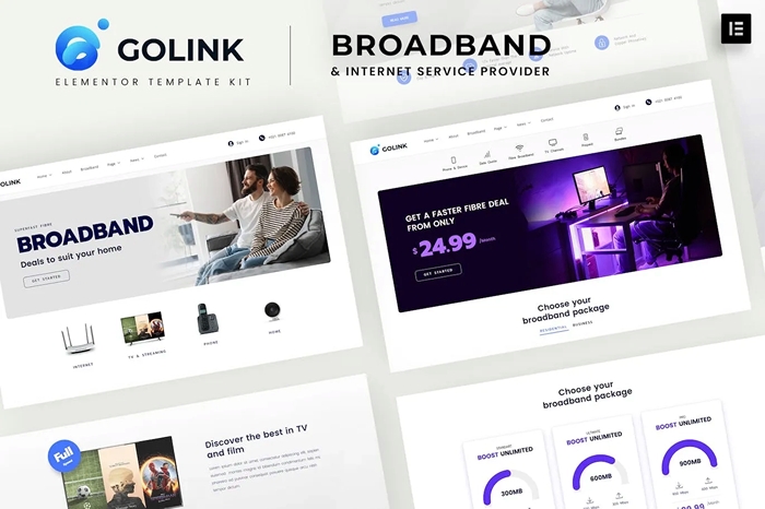 Golink – Broadband & Internet Service Provider Template Kit 1.0.0