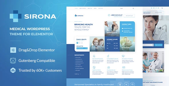 Sirona – Health & Medical Clinic WordPress Theme 1.0.5