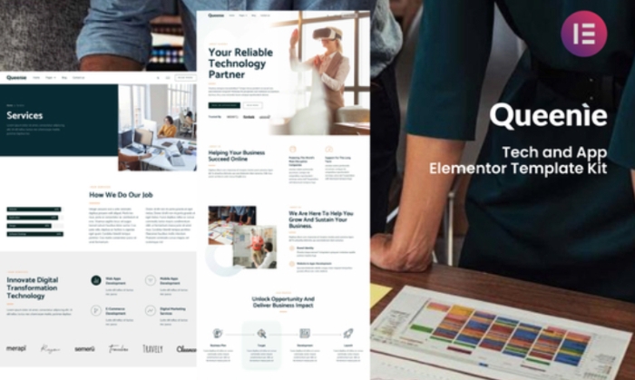 Queenie β Tech & App Elementor Template Kit 1.0.0