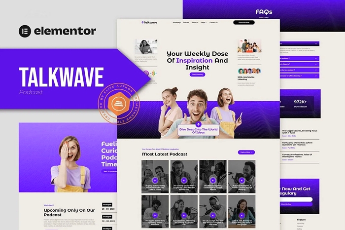 Talkwave – Podcaster Elementor Template Kit 1.0.0