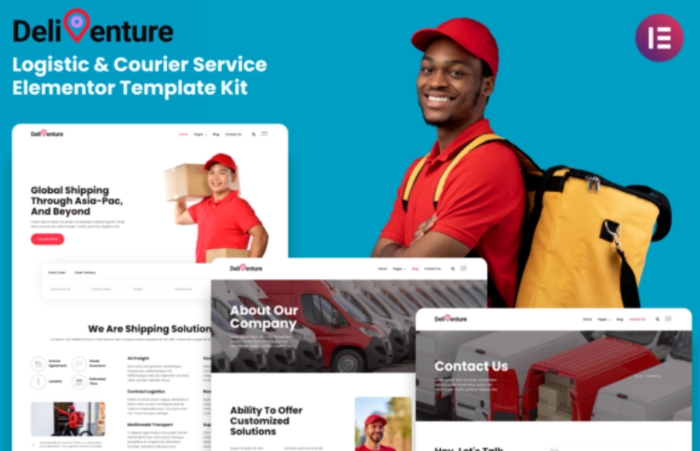 Deliventure – Logistic & Courier Service Elementor Template Kit 1.0.0