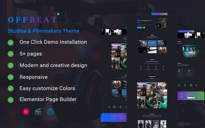 Offbeat – Movie Studios & Filmmakers WP Theme 1.0
