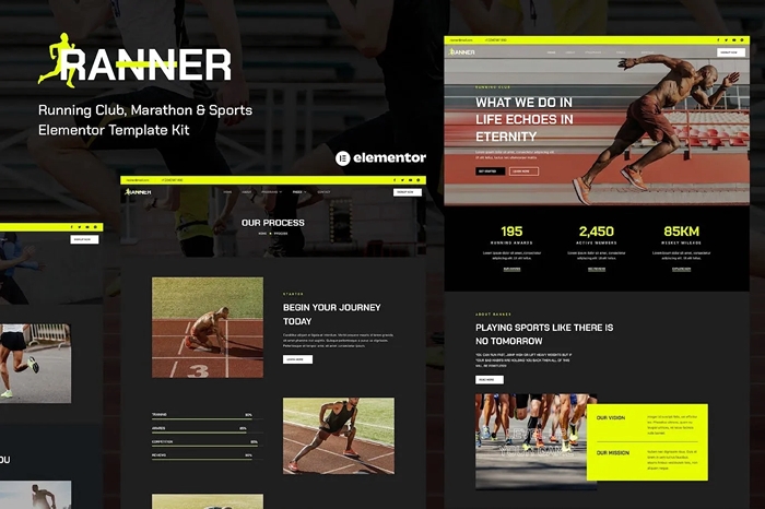 Ranner – Marathon Running Club & Sports Elementor Template Kit 1.0.0