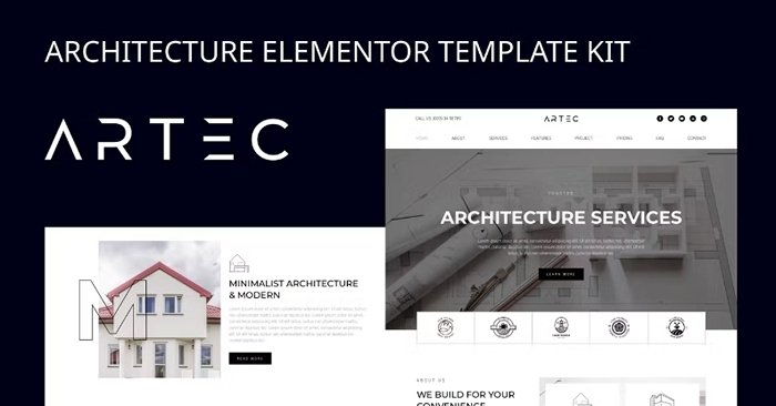 Artec – Architecture Elementor Template Kit 1.0.0