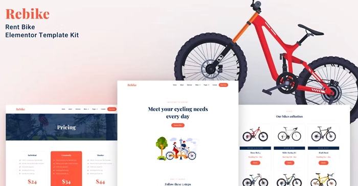 Rebike – Rent Bike Elementor Template Kit 1.0.0