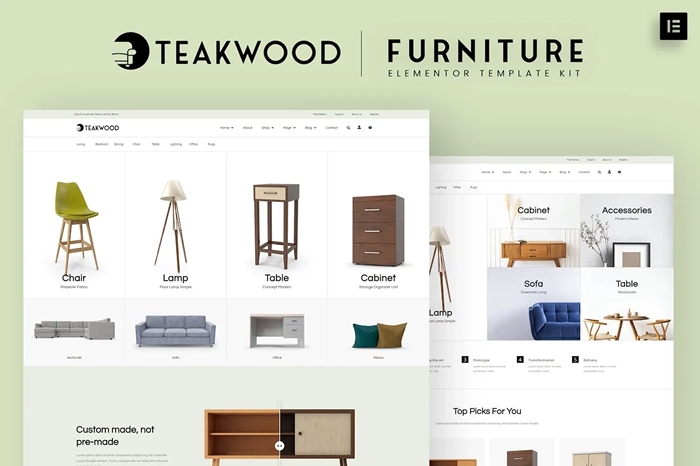 Teakwood - Furniture Shop Elementor Template Kit 1.0.0