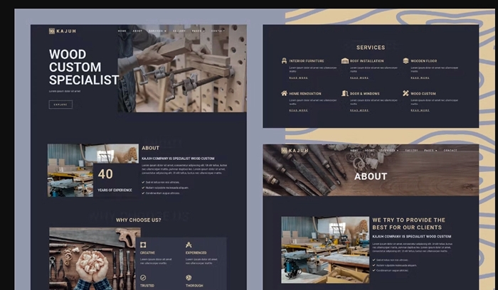 Kajuh - Carpenter Elementor Template kit 1.0.0
