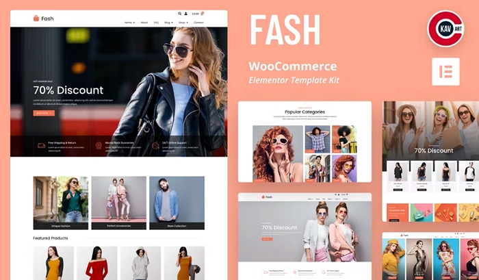 Fash – WooCommerce Elementor Template Kit 1.0.0