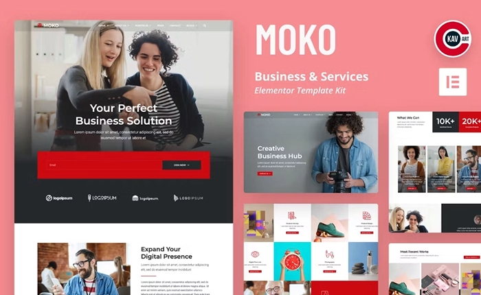 Moko – Business & Services Elementor Template Kit 1.0.0