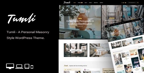 Tumli – A Personal Masonry Style WP Theme 2.1