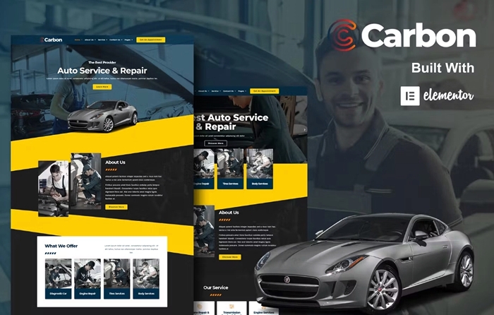 Carbon – Car Service Elementor Template Kit 1.0.0