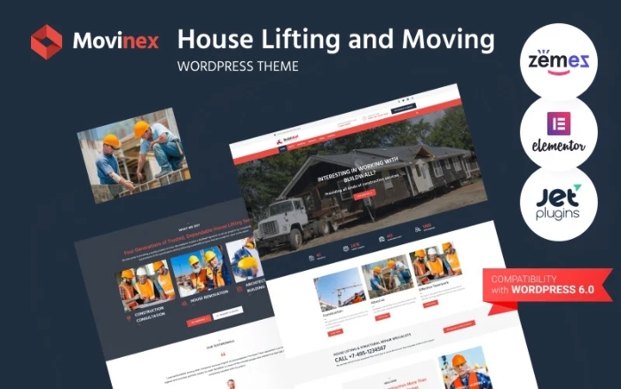 Movinex – House Lifting and Moving WordPress Theme 1.0.4
