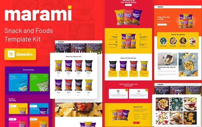 Marami – Snack Brand & Bakery Template Kit 1.0.0