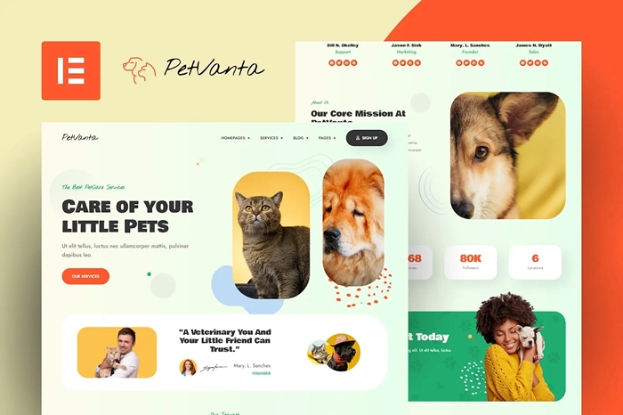Petvanta - Pet Care Services Elementor Template Kit 1.0.0