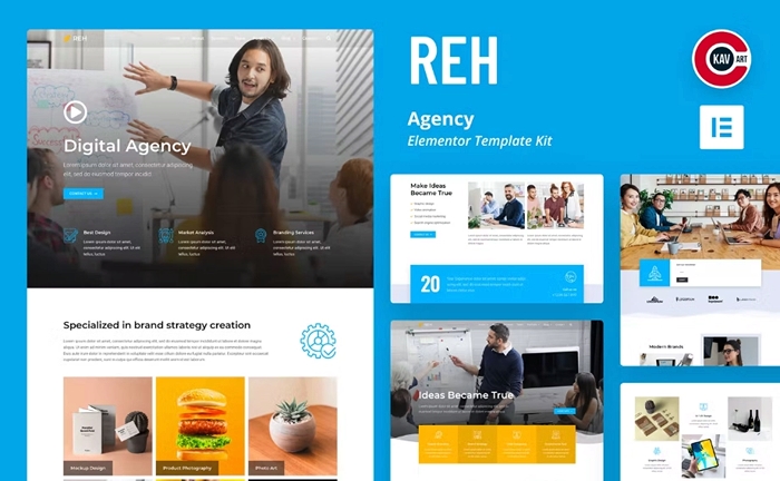 Reh – Agency Elementor Template Kit 1.0.0